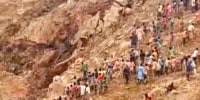 Video screengrab shows a mine collapse in Central African Republic/