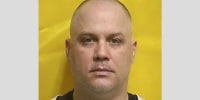 Tyrone Noling's mugshot on a yellow background