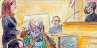 Abu Agila Mohammad Mas'ud Kheir Al-Marimi, accused of making the bomb that brought down Pan Am Flight 103 over Lockerbie, Scotland, in 1988, in federal court in Washington in 2022.