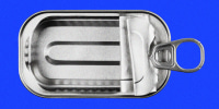 An empty sardine can