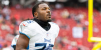 SANTA CLARA, CA - DECEMBER 14: Xavier Woods #25 of the Tennessee Titans looks on before a NFL game between the Tennessee Titans and the San Francisco 49ers on December 14, 2025 at Levi's Stadium in Santa Clara, CA. (Photo by Matthew Huang/Icon Sportswire via Getty Images)