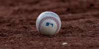 WASHINGTON, DC - APRIL 18: A general photo of a baseball bearing the Major League Baseball logo during a baseball game between the San Francisco Giants and the Washington Nationals at Nationals Park on April 18, 2026 in Washington, DC. (Photo by Ben Hsu/Icon Sportswire via Getty Images)(Photo by Ben Hsu/Icon Sportswire via Getty Images)