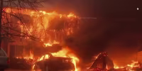 California residents flee home for second time as flames sweep in