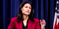 Michigan Attorney General Dana Nessel speaks speaks on Feb. 21, 2019, in Lansing, Mich.