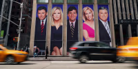 Traffic on Sixth Avenue passes the of the News Corporation building, in New York in 2019.
