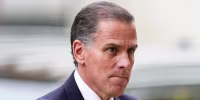 Close up of Hunter Biden walking outside
