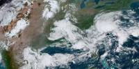 Weather over the continental United States on Sept. 16, 2024.