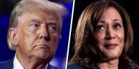 Donald Trump and Kamala Harris