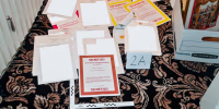 Documents seized during the 2022 search of former President Donald Trump's Mar-a-Lago estate, partially redacted by the source.