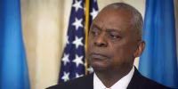 Defense Secretary Lloyd Austin speaks in Kyiv