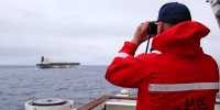 The U.S. European Command posted this image on X, alongside an update that the Department of Justice and Homeland Security have "today announced the seizure of
the M/V Bella 1 for violations of U.S. sanctions."