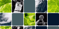 Grid of obscured images 