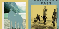 Photo illustration of cut-out family photo at the beach 