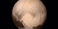 A photo of Pluto in space.