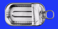 An empty sardine can