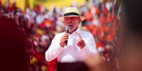 Brazilian President Lula's re-election campaign at Primeiro de Maio Stadium in Sao Bernardo do Campo
