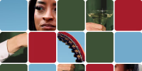 Photo grid of obscured images 