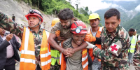 The joint search and rescue team of two people trapped inside the tunnel of hydroelectric project in Trishuli-3A due to devastating flooding in 10 Bhadra in Rasuwa, Bhotekoshi, Rasuwa has rescued two people alive and further search and rescue work is underway.
