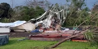 Image: Destruction to roads and homes in Kauai