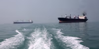 Iran's oil tankers off Bandar Abbas in Strait of Hormuz