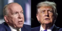 Former CIA Director John Brennan; President Donald Trump.