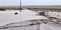 Image: A flooded road