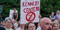 Trump Kennedy Center protest.