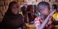 School children in the Tillaberi region of Niger on January 25, 2023.