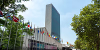 The United Nations Headquarters building. 