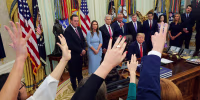 President Trump Makes Health Care Announcement In The Oval Office