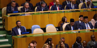 Empty seats in the Iran delegation as President Donald Trump addresses the U.N. General Assembly on Sept. 22, 2026.
