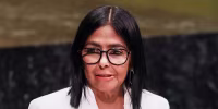 Acting President of Venezuela Delcy Rodríguez speaks at U.N. Headquarters.