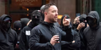 Patriot Platform Members Congregate Outside The Daily Mail Offices