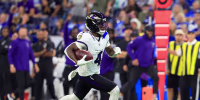 INDIANAPOLIS, INDIANA - SEPTEMBER 13: Zay Flowers #4 of the Baltimore Ravens runs the ball against the Indianapolis Colts during the second quarter of the game at Lucas Oil Stadium on September 13, 2026 in Indianapolis, Indiana. (Photo by Justin Casterline/Getty Images)