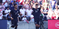 ORLANDO, FLORIDA - SEPTEMBER 26: Justin Ellis #22 of United States celebrates scoring his team's first goal during the International Friendly match between United States and Peru at Inter.co Stadium on September 26, 2026 in Orlando, Florida. (Photo by Alex Menendez/USSF/Getty Images)