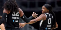 Fresh off a gold medal at the FIBA World Cup, Jackie Young scored a career-high 35 points on 12-of-18 shooting in the Las Vegas Aces' 114-77 rout of the Seattle Storm.