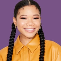 In this Wednesday, Aug. 7, 2019 photo, Storm Reid poses for a portrait in New York to promote the film \"Don't Let Go.\" (Photo by Matt Licari/Invision/AP)