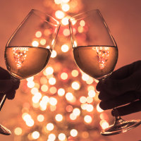 Christmas celebration toast