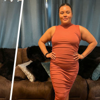 Split image of someone before and after wearing shapermint wear