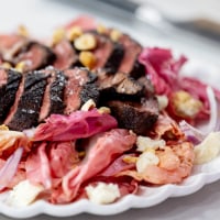 Katie Lee Biegel's Hanger Steak and Brownie Strawberry Shortcake