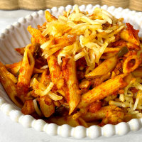 Sabrina Rudin's Tempeh Bolognese & Strawberry Swirl Muffins