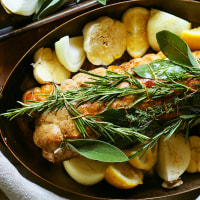 Marjorie Taylor and Kendall Smith Franchini's Herbed Pork Roast and Potatoes en Persillade