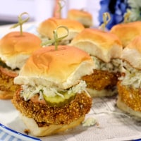 Viven Howard's Shrimp Sliders With Fennel Slaw