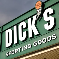Signage outside a Dick's Sporting Goods Inc. store in Clarksville, Indiana, U.S., on Monday, Nov. 9, 2020. Dick's Sporting Goods Inc. is scheduled to release earnings figures on November 24. Photographer: Luke Sharrett/Bloomberg via Getty Images