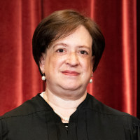 Associate Justice Elena Kagan stands during a group photo of the Justices at the Supreme Court in Washington, DC on April 23, 2021.