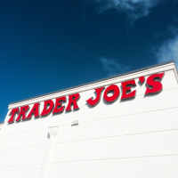 The rear side of the Trader Joe's.