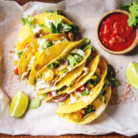 Vegetarian corn tacos