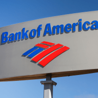 Bank of America sign.