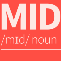 Graphic with the word MID