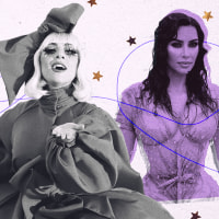 Lil Nas X, Lady Gaga, and Kim Kardashian illustration